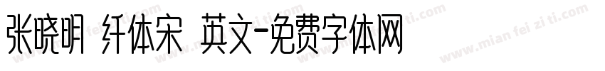 张晓明 纤体宋 英文字体转换